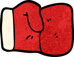 guante de boxeo de dibujos animados de ilustración con textura grunge png