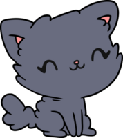 desenho animado ilustração fofa kawaii fofo gato png