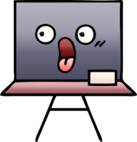 gradient shaded cartoon of a chalkboard png