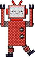 comic book style cartoon of a robot png