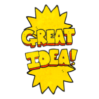 textured cartoon great idea symbol png