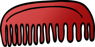 cartoon doodle plastic comb png