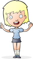 cartoon woman pointing png