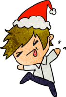 mano dibujado Navidad texturizado dibujos animados de kawaii chico png