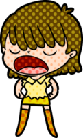 cartoon woman talking loudly png