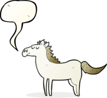 desenhado discurso bolha desenho animado cavalo png