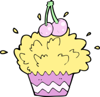 cartoon exploding cupcake png