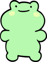 Cartoon-Doodle-Frosch png