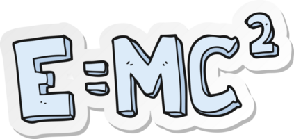 sticker of a cartoon science formula png