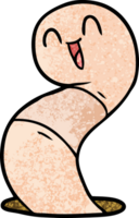 cartoon happy worm png