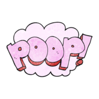 textured cartoon poop text png