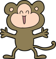 macaco feliz dos desenhos animados png