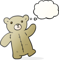 desenhado pensamento bolha desenho animado Urso de pelúcia Urso png