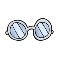 textured cartoon glasses png