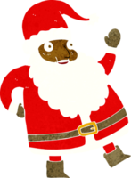 cartone animato di babbo natale sventolante divertente png