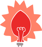 tecknad doodle glödlampa png