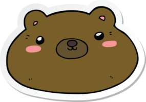 adesivo di un orso cartone animato png