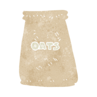 retro cartoon bag of oats png