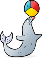 cartoon performing seal png