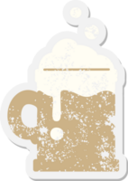 pint of ale grunge sticker png