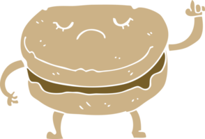 biscoito de desenho animado estilo de cor plana png