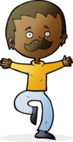 dessin animé, danse, homme, à, moustache png