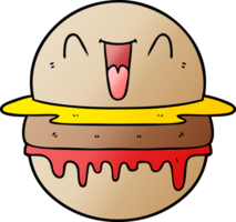 cartoon happy burger png