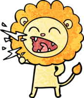 cartoon roaring lion png