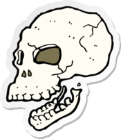 sticker of a cartoon spooky skull png