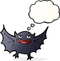 Cartoon-Vampirfledermaus mit Gedankenblase png