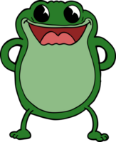 cartoon doodle frog png