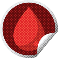 blood drop graphic png illustration circular sticker