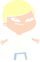flat color style cartoon boy png
