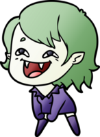 cartoon laughing vampire girl png