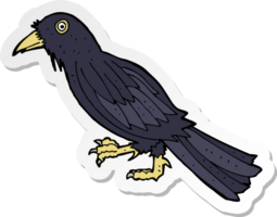 adesivo di un corvo cartone animato png