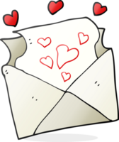 desenhado desenho animado amor carta png