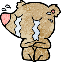 urso chorando de desenho animado png