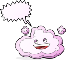 nuage décoratif de dessin animé avec bulle de dialogue png