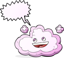 nube decorativa de dibujos animados con burbujas de discurso png