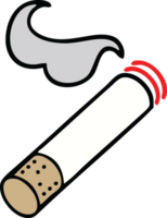 mignonne dessin animé de une cigarette fumée png