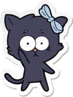 sticker of a cartoon cat png