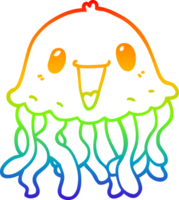 arcobaleno pendenza linea disegno di un' cartone animato Medusa png