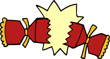 cartoon doodle cracking cracker png