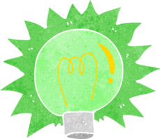 bombilla de luz verde intermitente de dibujos animados png