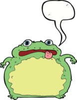 cartoon funny frog with speech bubble png