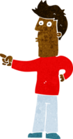 homem de desenho animado apontando png