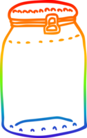 arco iris degradado línea dibujo de un dibujos animados vaso tarro png