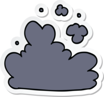 sticker van een cartoonwolk png