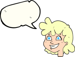 drawn comic book speech bubble cartoon female face png