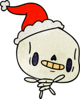 mano disegnato Natale strutturato cartone animato di kawaii scheletro png